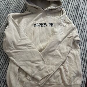 Alpha Phi Cream Hoodie